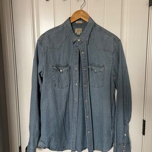 J. Crew Blue Western Shirt